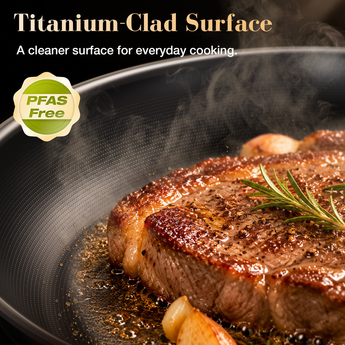 ChefStead® Titanium Clad Frying Pan 12"
