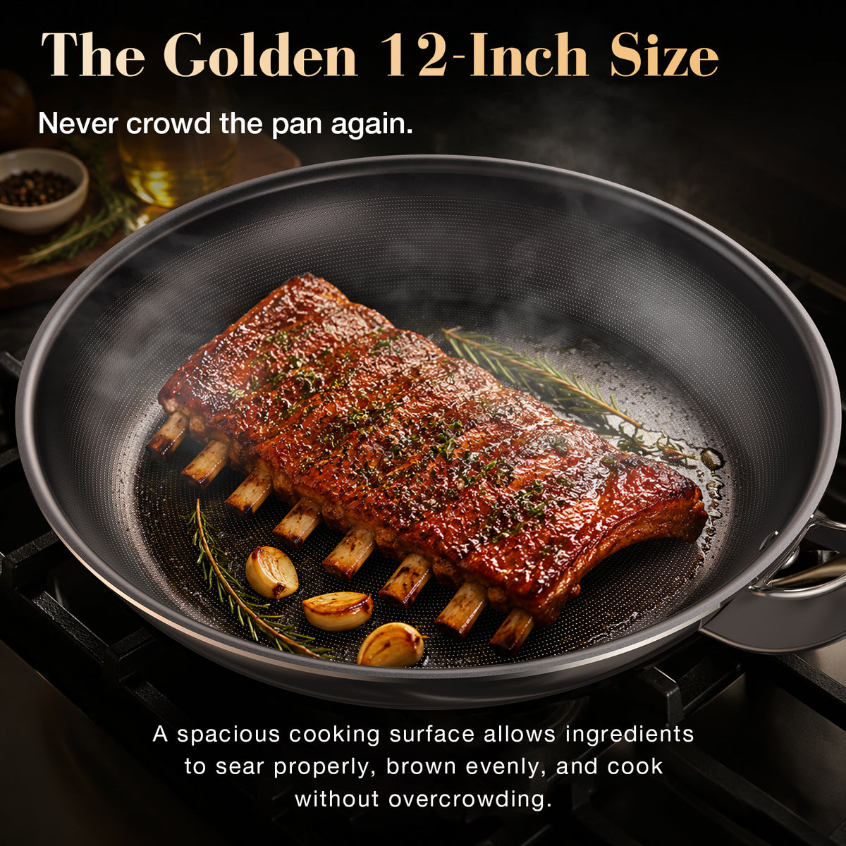 ChefStead® Titanium Clad Frying Pan 12"